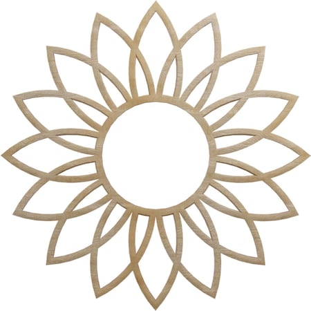 Ekena Millwork Daisy Wood Fretwork Pierced Ceiling Medallion, Hickory, 18"OD x 6 1/4"ID x 3/8"T CMWP18X18X0375DAHI